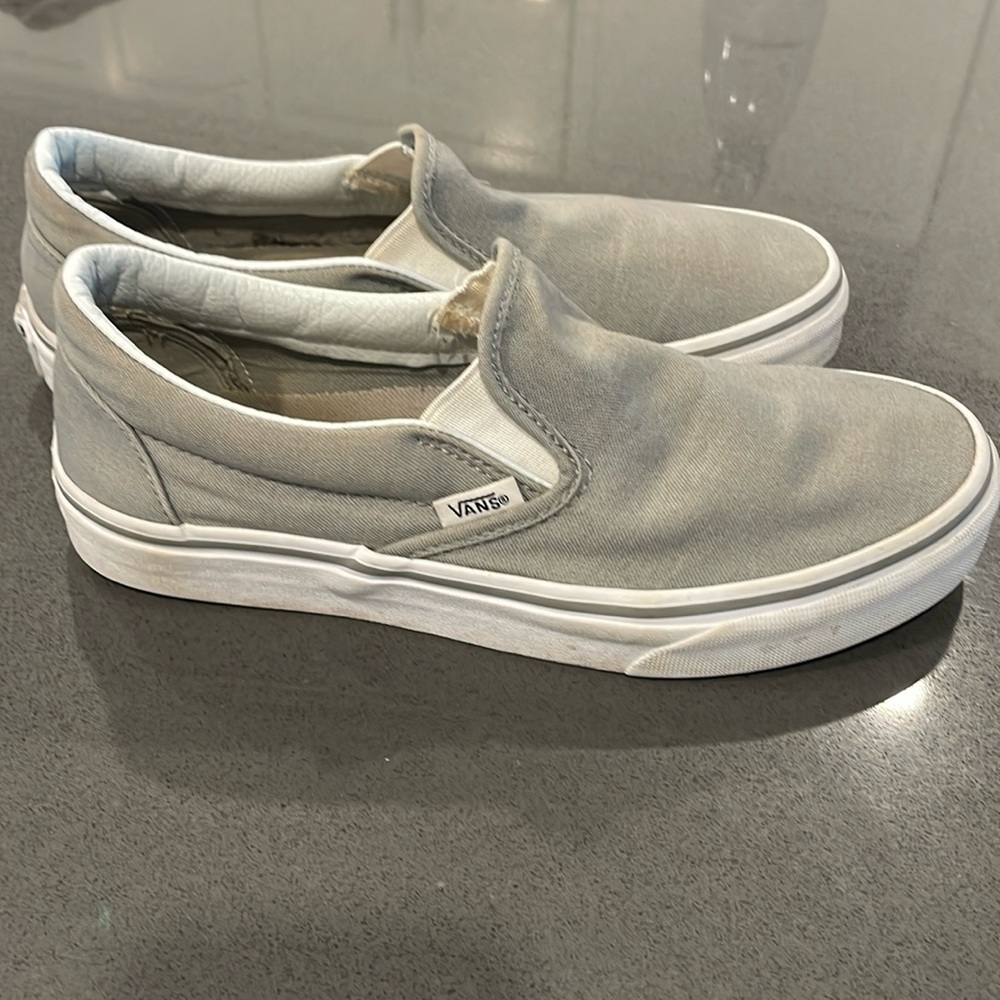 Grey slip on Vans size 7